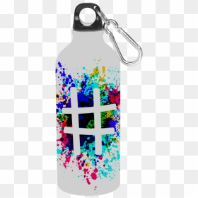 Aluminum Water Bottles Custom Printed With Logo 20 - Keychain, HD Png Download - water emoji png