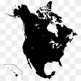 Blank Map Of North America Png - Languages Of Canada Map, Transparent Png - north america png