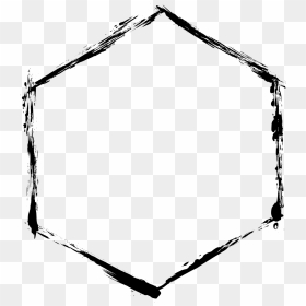Freetoedit Remixit Frame Grunge Pattern Shape Hexagon - Hexagon Png, Transparent Png - grunge border png