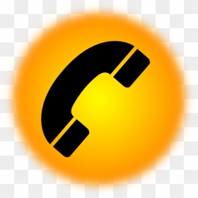 Svg Library Download Orange Phone Icon Clip Art At - Telephone Icon Yellow Png, Transparent Png - telephone icon png