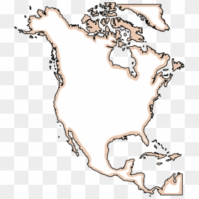 Cut Out Continent North America - North America Shapes Of Continents, HD Png Download - north america png