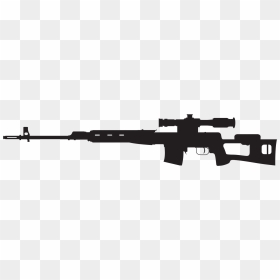 Sniper Rifle Silhouette Png, Transparent Png - sniper rifle png