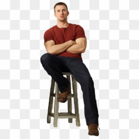 Chris Evans Sebastian Stan Bromance, HD Png Download - sitting png