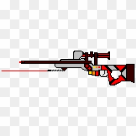 Red Sniper Rifle - Sniper Rifle Pixel Art Transparent, HD Png Download - sniper rifle png