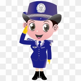 Transparent Chinese Hat Png - Policia Mujer En Dibujo, Png Download - police hat png