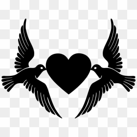 Pigeon Vector, HD Png Download - heart silhouette png
