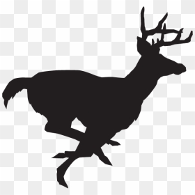 Running Deer Silhouette , Png Download - Deer Running Silhouette, Transparent Png - deer silhouette png