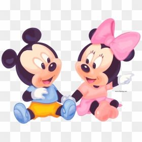 Baby Minnie And Mickey Sit Clipart Png - Mickey And Minnie Mouse Baby ...