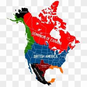 Map Of British North America - British North America On A Map, HD Png Download - north america png