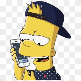Bart Drawing Bape Transparent & Png Clipart Free Download - Bart Simpson With Hat, Png Download - bape png