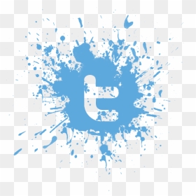 Black Paint Splatter, HD Png Download - social icon png