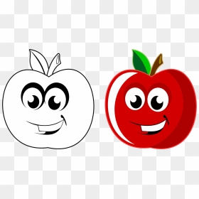 Anthropomorphic Apple Clip Arts - Apple With Face Drawing, HD Png Download - apple icon png