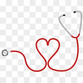 Heart Stethoscope Vector Png, Transparent Png - heart silhouette png