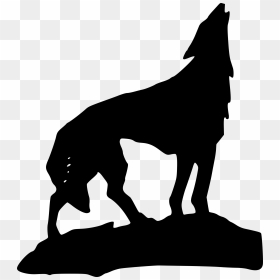 Silhouette,monochrome Photography,carnivoran - Wolf Clip Art, HD Png Download - coyote png