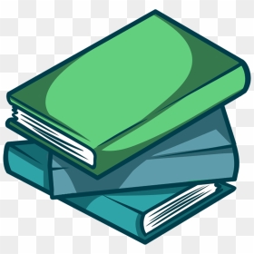Messy Stack Of Books - Green Books Clipart, HD Png Download - stack of books png