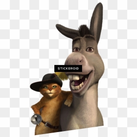 Transparent Donkey Head Clipart - Shrek Puss In Boots And Donkey, HD Png Download - shrek face png