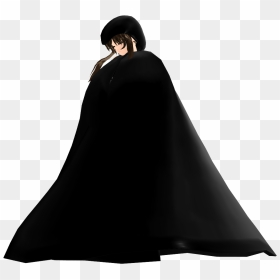 Cape Coat With Hood Png Picture - Anime Character Black Cloak, Transparent Png - hood png