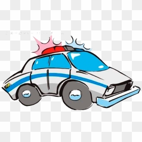 Police Car Cartoon - Car Light Cartoon, HD Png Download - police lights png