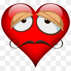 Smiley Valentine Face Png, Transparent Png - love emoji png