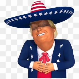 Donald Trump Cartoon Laughing, HD Png Download - mexican png
