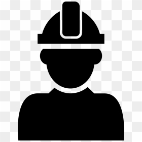 Constructor With Hard Hat Protection On His Head - Man With Hard Hat Icon, HD Png Download - hard hat png