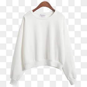 White Crop Sweater Png , Png Download - Plain White Sweater Png, Transparent Png - sweater png