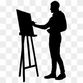 Artist Drawing Png - Painter Silhouette, Transparent Png - artist png