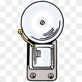 Line Art,electrical Supply,electric Bell - School Bell Clipart Black And White, HD Png Download - bell icon png