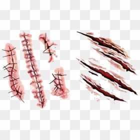 Tattoo Scar Wound Blood Hand-painted Free Transparent - Scar Blood Png, Png Download - blood hand png
