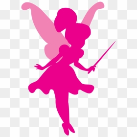 Silhouette Clipart Fairy Silhouette - Fairy Vector Art, HD Png Download - tinkerbell silhouette png