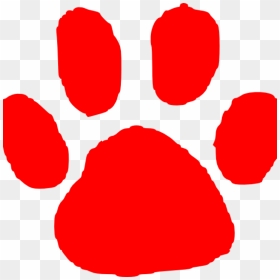 Red Paw Print Red Paw Print Clip Art At Clker Vector - Amrumer Dünen, HD Png Download - paw prints png