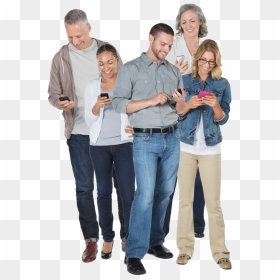 Nectar People Looking At Smartphones Copy - People Playing Smartphone Png, Transparent Png - people looking png