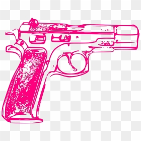 Pink Gun Png, Transparent Png - handgun png