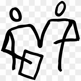 2 People Looking At A Clipboard Clip Arts - 2 People Clipart, HD Png Download - people looking png