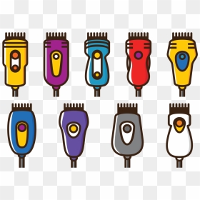 Vector Hair Clippers Icons - Clip Art Hair Clipper Png, Transparent Png - barber clippers png