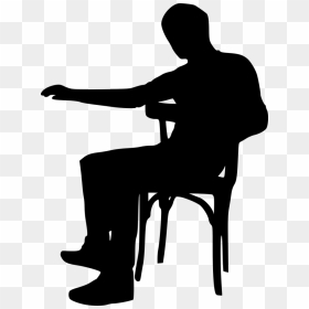 People Sitting Silhouette Png, Transparent Png - people sitting back png