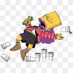 Transparent Supreme Bape, Picture - Bart Simpson Lean Png, Png Download - bape png