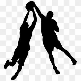 Basketball Shadow Clipart Svg Black And White 28 Collection - Basketball Block Clipart, HD Png Download - basketball player silhouette png
