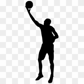 Basketball Player Silhouette - Transparent Basketball Player Silhouette Png, Png Download - basketball player silhouette png