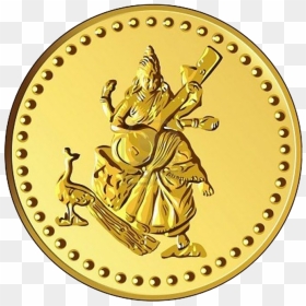 Gold Coin Png Clipart - Lakshmi Gold Coin Png, Transparent Png - coins png