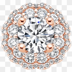 Rose Gold Engagement Ring Diamond, HD Png Download - bling png