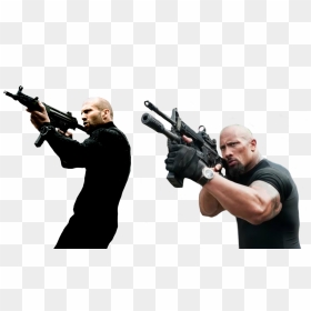 Dwayne Johnson Png File - Jason Statham With Gun, Transparent Png - dwayne johnson png