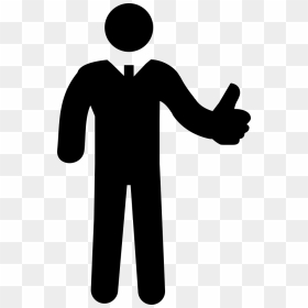 Tumb Up Business Man - Man Arms Up Png Icon, Transparent Png - business man png