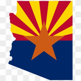 File Flag Map Of - Arizona Flag Map, HD Png Download - arizona tea png