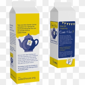Sobell Milk Carton Mockup For Marketing Landing Page - Carton, HD Png Download - milk carton png