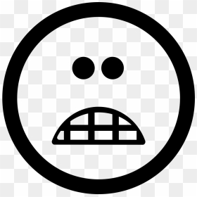 Scared Face Png - Angry Smiley Face Clipart Black And White, Transparent Png - scary face png