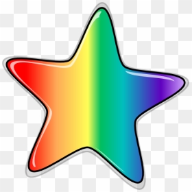 Rainbow Star No Background, HD Png Download - rainbow png transparent background