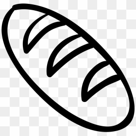 Bread Baguette Outline - Bread Clipart Black And White, HD Png Download - baguette png