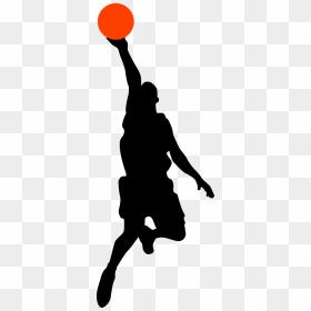 Basketball Player Nba Athlete Sport - Nba Design Silhouette, HD Png Download - basketball player silhouette png