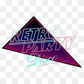 Retro Party Disco Logo - Triangle, HD Png Download - retro png